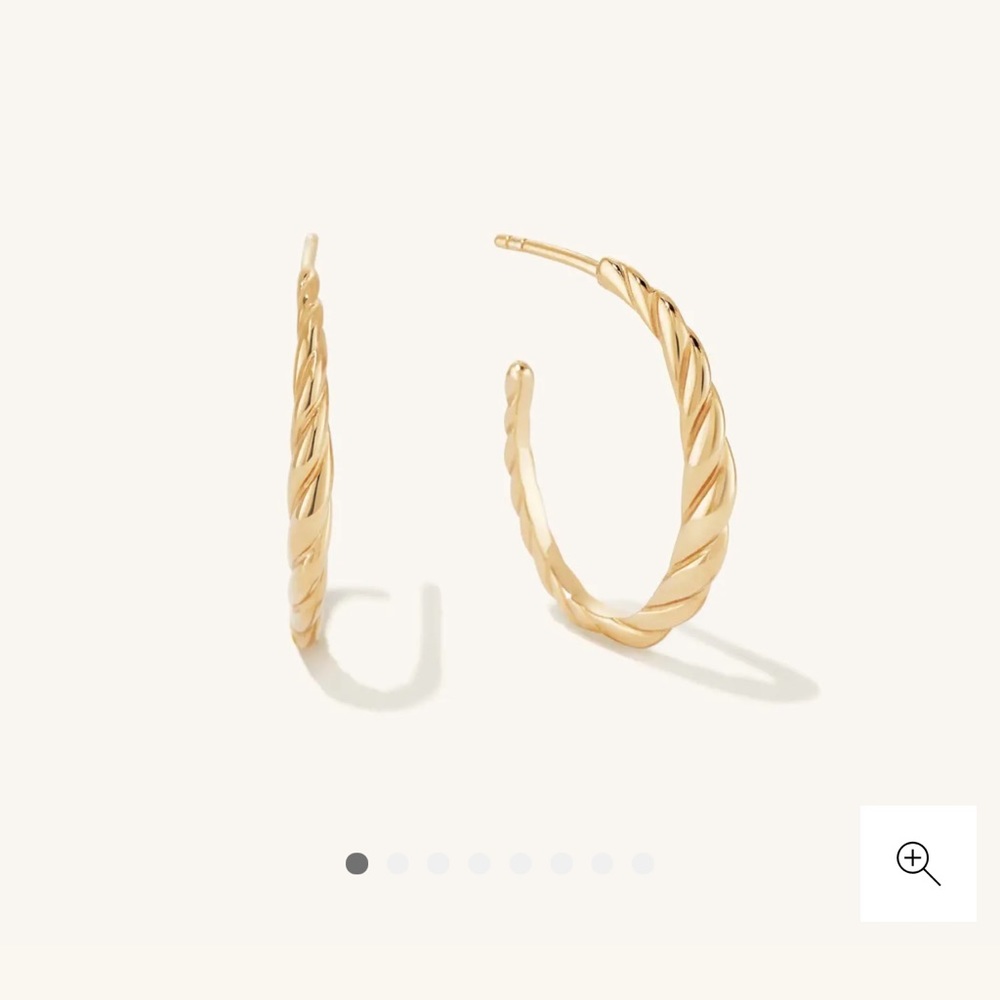 Mejuri thin croissant hoops